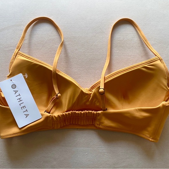 ATHLETA Women’s Sculpted Bikini Top - Size XL in Abyssinian Yellow (Orange) NWT - Picture 3 of 6